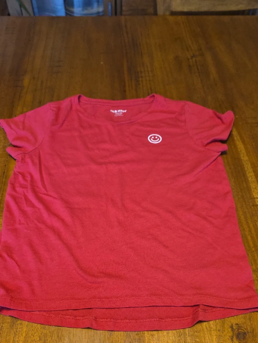 Old Navy Hot Pink Short Sleeve Tee with Smiley Patch